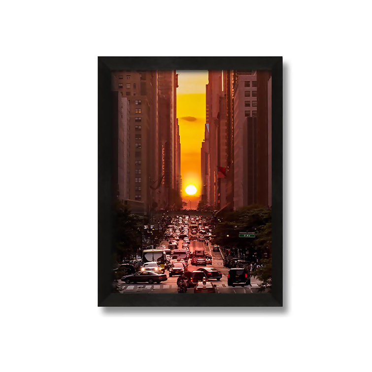 Latitude Run Sunset Through The Streets Of NYC Picture Frame